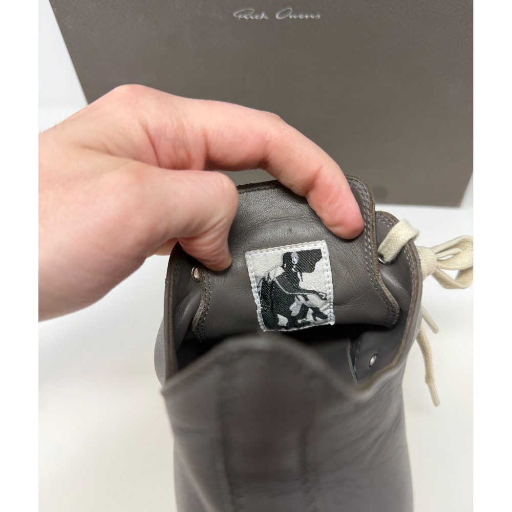 Rick Owens Ramone Low Top Sneaker Dust/Milk Size 35 EU Fits Women's 4-5 - Picture 5 of 8